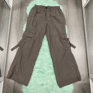 Cute Mid-Rise Pewter Pull-On Cargo Pants Size Medium Wild Fable/Target, like new